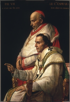 Portrait of Pope Pius VII and Cardinal Caprara by Jacques-Louis David