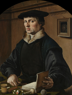 Portrait of (possibly) Pieter Gerritsz Bicker, pendant of (possibly) his wife Anna Codde by Maarten van Heemskerck