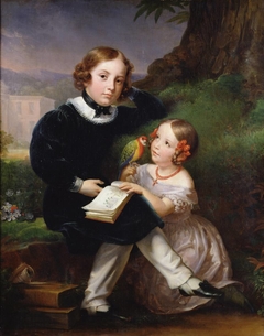 Portrait of the children of Pierre-Jean David d'Angers by Marie-Éléonore Godefroid