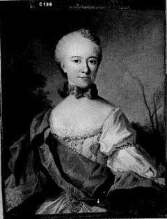 Portret van een vrouw, mogelijk Anna Petronella (1728-1757), Gravin van Heemskerck. Echtgenote van Alexander August de Villates. by Guillaume de Spinny