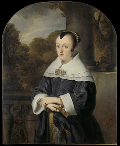 Portret van Maria Rey (1630/31-1703), echtgenote van Roelof Meulenaer by Ferdinand Bol