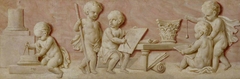 Putti with Symbols of Architecture by Anonymous