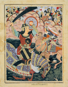 Qasam al-Abbas Arrives from Mecca and Crushes Tahmasp with a Mace by Mahesha