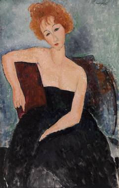 Redheaded Girl in Evening Dress (Jeune fille rousse en robe de soir) by Amedeo Modigliani