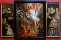 Resurrection of Christ and the van der Aa family by Simon de Vos