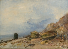 Rotskust bij Sainte-Adresse by Johan Jongkind