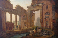 Ruins from the Ancient Baths in Nîmes by Charles-Louis Clérisseau