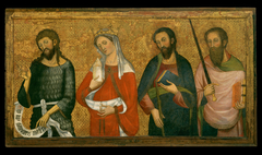 Saint John the Baptist, Saint Mary Magdalene, Saint James the Minor, Saint Paul by Pere Serra