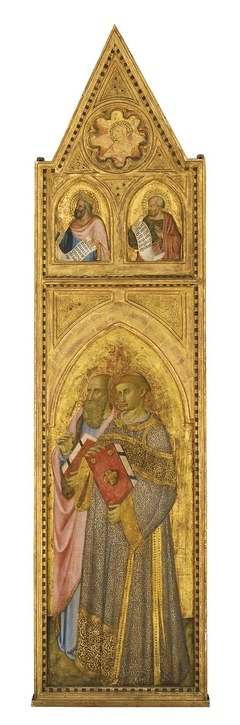 Saint John the Evangelist and a Deacon Saint (right panel) by Niccolò di Ser Sozzo Tegliaccio