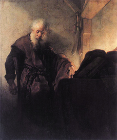 Saint Paul at his Writing Desk by Rembrandt