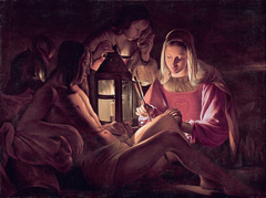 Saint Sebastian Tended by Irene by Georges de La Tour