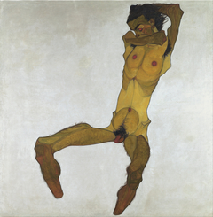 Seated Male Nude (Self-Portrait) by Egon Schiele