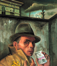 Self-Portrait with Jewish Identity Card by Felix Nussbaum