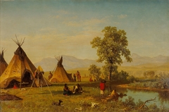 Sioux Village near Fort Laramie by Albert Bierstadt