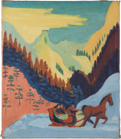 Sleigh Ride in the Snow by Ernst Ludwig Kirchner