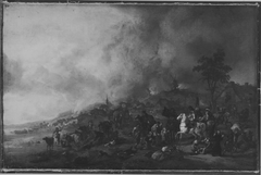 Soldiers plundering a Village by Philips Wouwerman