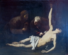 St Sebastian Cured by St Irene by Jusepe de Ribera