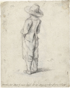 Staande jongen, van achteren gezien by Harmen ter Borch