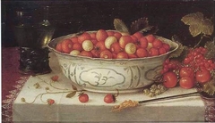 Still Life of Strawberries in a Wan-Li Bowl by Nicolaes Gillis