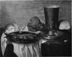 Still life with fish, roemer and chalice by Master of Dordrecht