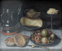 Still Life with Pewter Jug, Fruit and Cheese by Floris van Dyck