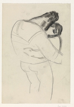 Studieblad met omhelzing by Leo Gestel