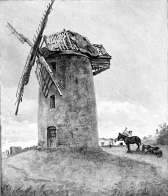 Study of a Windmill by John Constable