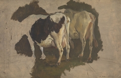 Study of two Cows, seen from behind by Anders Askevold