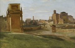 The Arch of Constantine and the Forum by Jean-Baptiste-Camille Corot