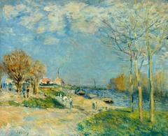 The Banks of the River Seine around Louveciennes, France by Alfred Sisley