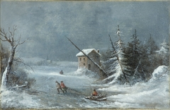 The Blizzard by Cornelius Krieghoff