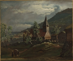 The Church at Gaupne in Sogn by Knud Baade