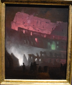 The Colosseum lit with Bengalian Fire by Ippolito Caffi