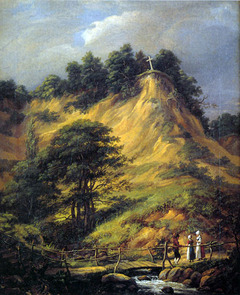 The Cross on Moen's Cliff by Johan Christian Dahl