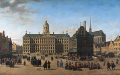 The Dam in Amsterdam by Gerrit Adriaenszoon Berckheyde