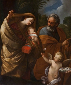 The Flight into Egypt (after Reni) by possibly Giuseppe Bartolomeo Chiari