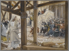 The Jews Took Up Rocks to Stone Jesus (Les juifs prirent des pierres pour lapider Jésus) by James Tissot