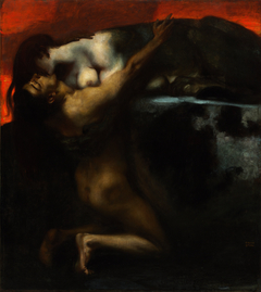 The Kiss of the Sphinx by Franz Stuck