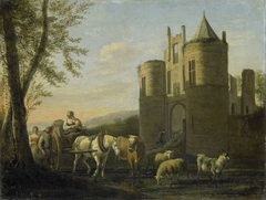 The Main Gate to Egmond Castle by Gerrit Adriaensz. Berckheyde