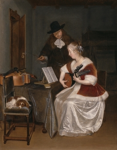 The Music Lesson by Gerard ter Borch