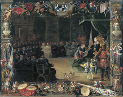 The Presentation of the Captain General's Baton to Antonio de Moncada by the Queen Regent Blanca of Sicily in 1410 by David Teniers the Younger