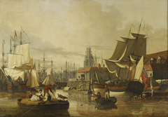 The Thames near Limehouse by John Thomas Serres