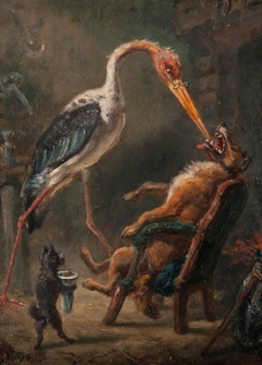 The Wolf and the Crane by Ernest Henri Griset