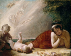 Titania, Puck and the Changeling, from Shakespeare's 'A Midsummer Night's Dream' by George Romney