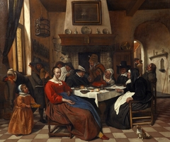 Twelfth-Night Feast by Jan Steen