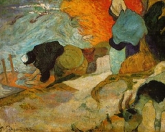 The Laundresses in Arles by Paul Gauguin