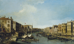 Venice: The Grand Canal from the Rialto to the Palazzo Foscari by Canaletto