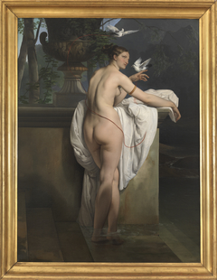 Venus playing with two doves by Francesco Hayez