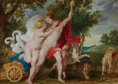 Venus trying to prevent Adonis from going hunting by Peter Paul Rubens