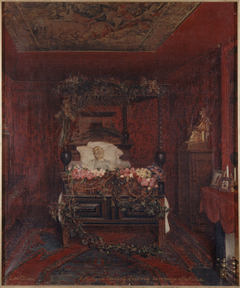 Victor Hugo sur son lit de mort by Pierre-Paul-Léon Glaize